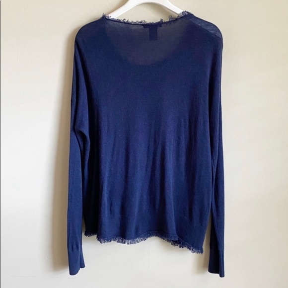 Chelsea & Theodore Raw Hem Blue Size M - Picture 4 of 5